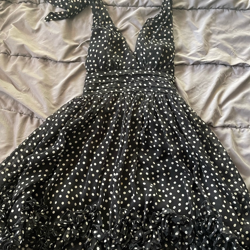 F21 pin up girl halter polka dot dress size small